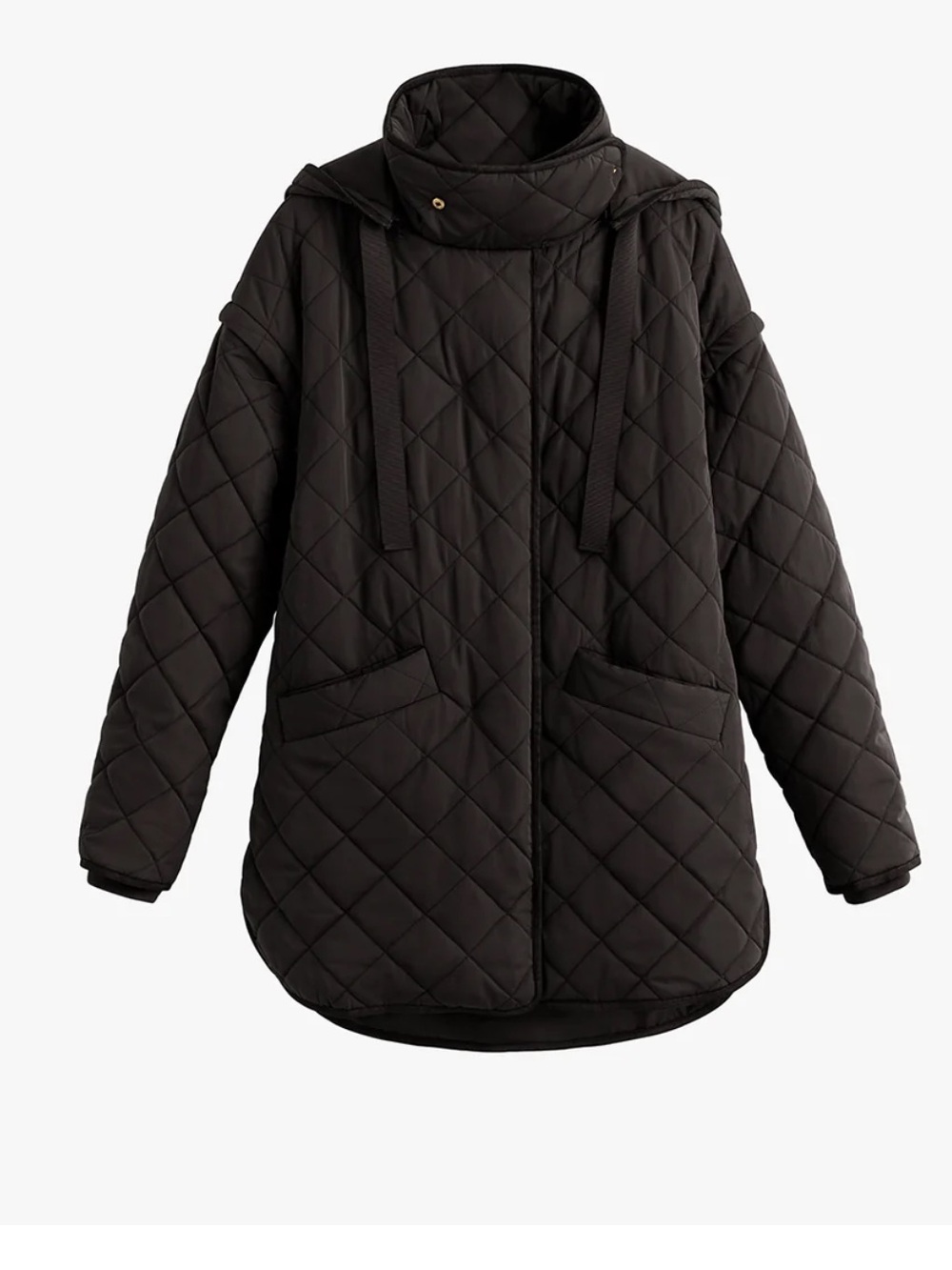 Cuyana Convertible Puffer Jacket Black Size Large Quilted